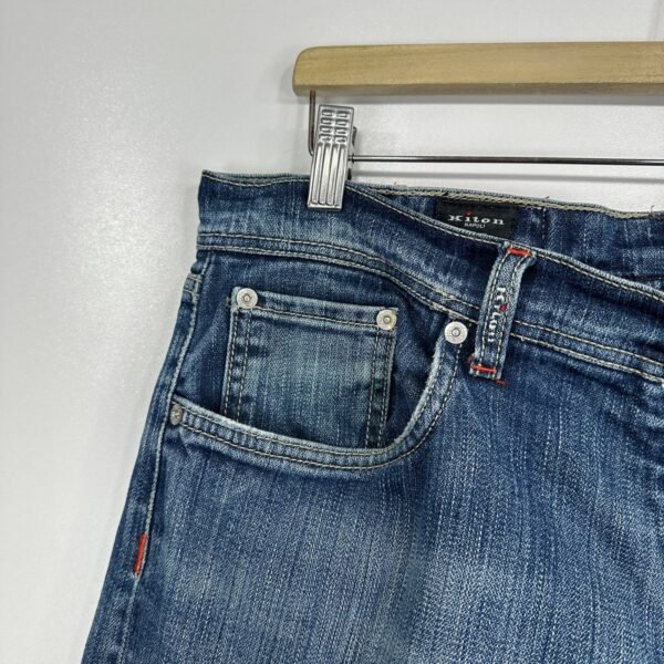 Kiton Jeans Men's W34 L33 (Tag 38) Blue Denim Button Regular Straight
