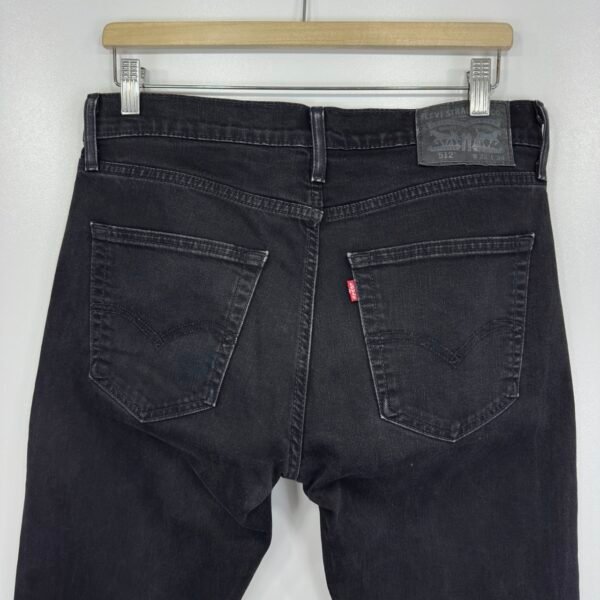 Levi's 512 Jeans Men's W32 L34 Black Stretch Denim Slim Fit Tapered Zip Fly Y2K