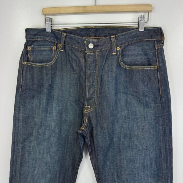 Levi's 501 Jeans Men's W36 L34 Blue Classic Denim Regular Straight Button Fly