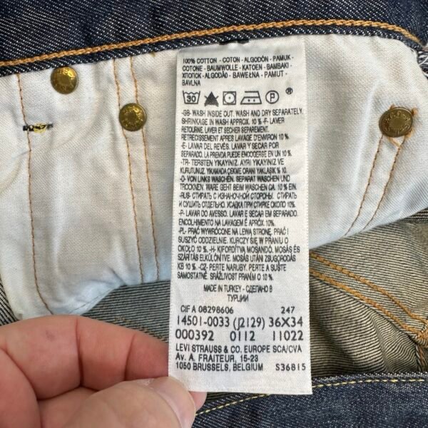 Levi's 501 Jeans Men's W36 L34 Blue Classic Denim Regular Straight Button Fly