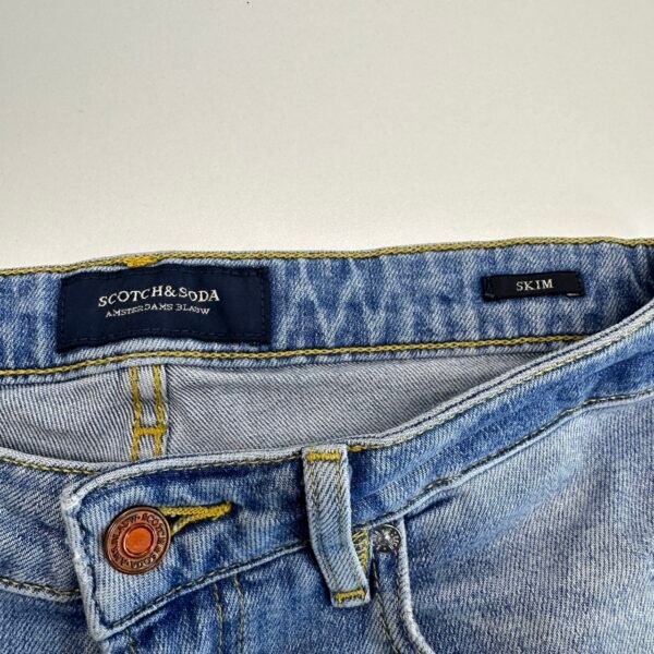Scotch & Soda Skim Jeans Men's W29 L31 Blue Stretch Denim Slim Skinny Zip Y2K