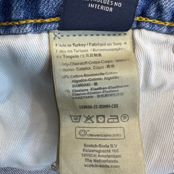 Scotch & Soda Skim Jeans Men's W29 L31 Blue Stretch Denim Slim Skinny Zip Y2K