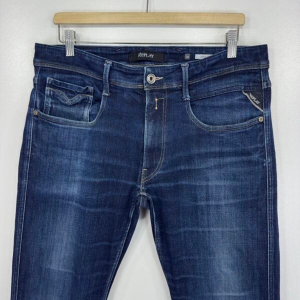 Replay Anbass Blue Stretch Denim Jeans W36 L36 M914Y
