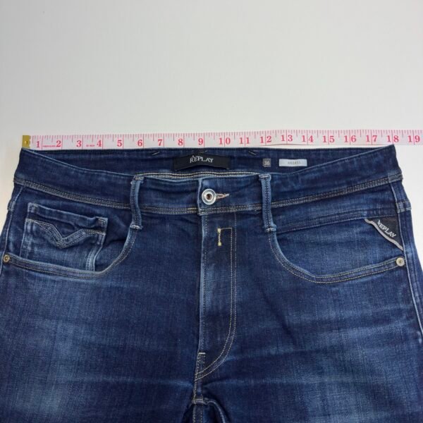 Replay Anbass Blue Stretch Denim Jeans W36 L36 M914Y