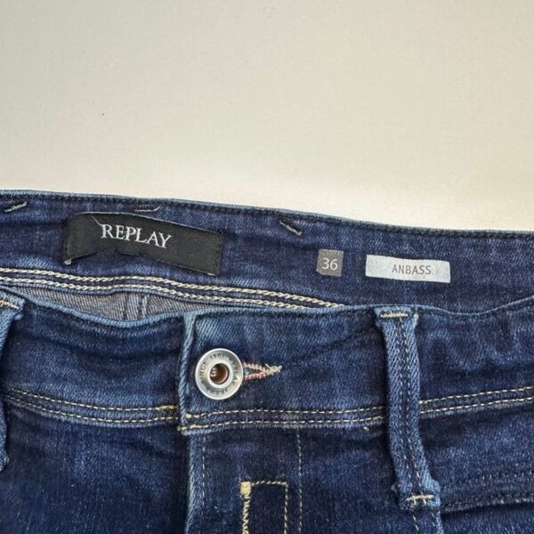 Replay Anbass Blue Stretch Denim Jeans W36 L36 M914Y