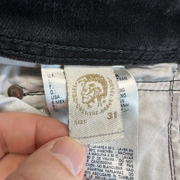 Diesel Belther Black Slim Tapered Jeans W34 L31