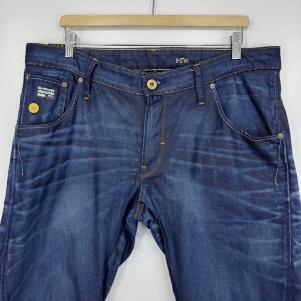 G-Star Arc 3D Slim Jeans Men's W38 L32 Blue Denim Twisted Tapered Leg Zip