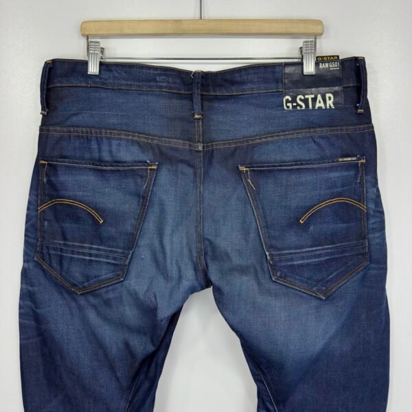 G-Star Arc 3D Slim Jeans Men's W38 L32 Blue Denim Twisted Tapered Leg Zip