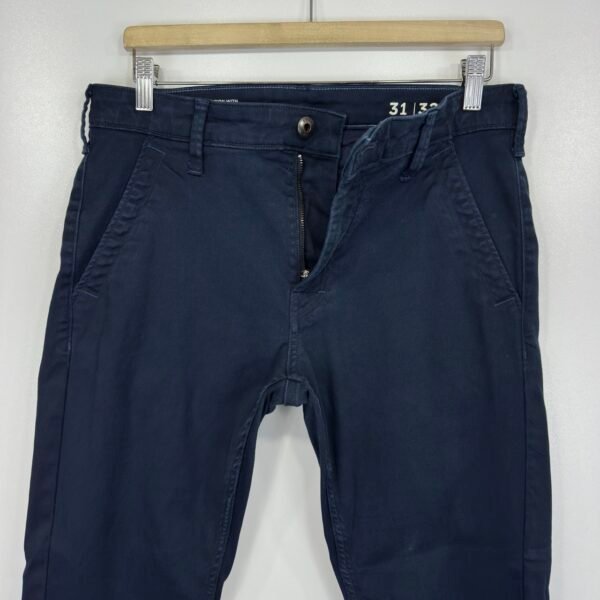 IMG_3925 Large G-Star Raw Skinny Chino 3.0 Pants Men's Trousers W31 L32 Blue Stretch Slim Zip