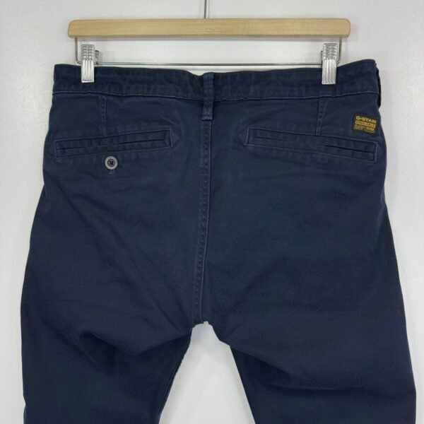 IMG_3929 Large G-Star Raw Skinny Chino 3.0 Pants Men's Trousers W31 L32 Blue Stretch Slim Zip