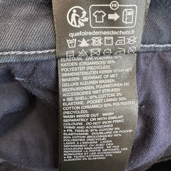 IMG_3937 Large G-Star Raw Skinny Chino 3.0 Pants Men's Trousers W31 L32 Blue Stretch Slim Zip