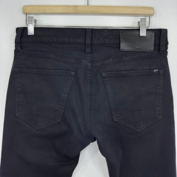 G-Star 3301 Slim Jeans Men's W32 L28 Black Stretch Denim