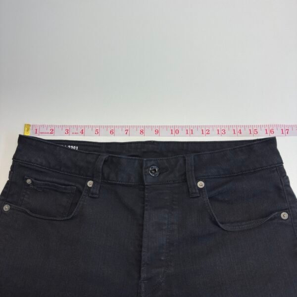 G-Star 3301 Slim Jeans Men's W32 L28 Black Stretch Denim