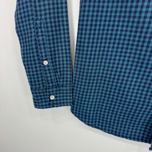 Tommy Hilfiger Casual Shirt Men's Size S Blue Check Long Sleeve Pockets Button Up
