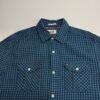 Tommy Hilfiger Casual Shirt Men's Size S Blue Check Long Sleeve Pockets Button Up