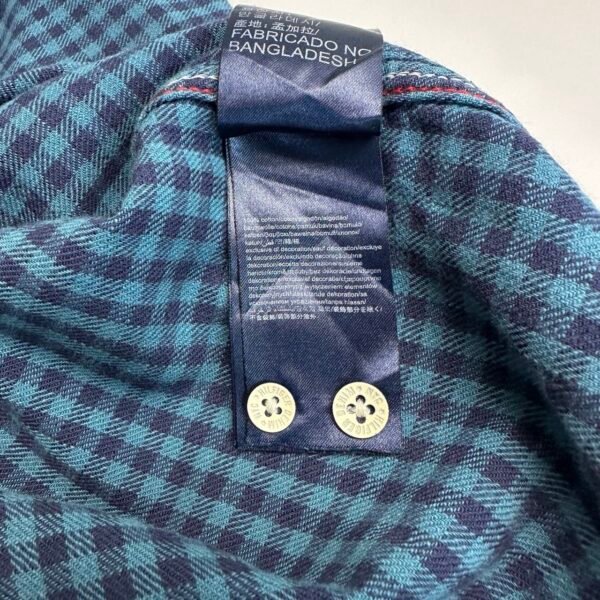 Tommy Hilfiger Casual Shirt Men's Size S Blue Check Long Sleeve Pockets Button Up