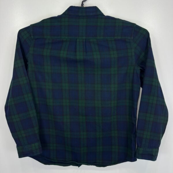 L.L.Bean Flannel Shirt Men's Size M Blue Green Tartan Plaid Check Long Sleeve
