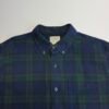 L.L.Bean Flannel Shirt Men's Size M Blue Green Tartan Plaid Check Long Sleeve