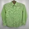 Eton Formal Dress Shirt Mens Size 42 16.5 Green Check Long Sleeve Slim Button Up