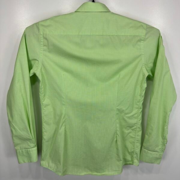 Eton Formal Dress Shirt Mens Size 42 16.5 Green Check Long Sleeve Slim Button Up