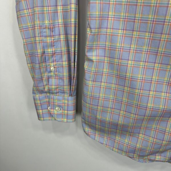 Eton Formal Dress Shirt Men's 42 16.5 Multicolored Plaid Long Sleeve Slim Button