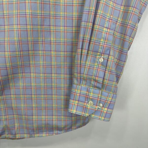 Eton Formal Dress Shirt Men's 42 16.5 Multicolored Plaid Long Sleeve Slim Button