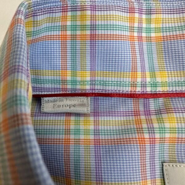 Eton Formal Dress Shirt Men's 42 16.5 Multicolored Plaid Long Sleeve Slim Button