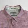 Ted Baker Formal Dress Shirt Men's Size 5 XL Red Slim Fit Geometric Long Sleeve