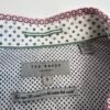 Ted Baker Formal Dress Shirt Men's Size 5 XL Red Slim Fit Geometric Long Sleeve
