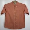 IMG_4048 Large L.L.Bean XL80 Casual Shirt Men's Size L Orange Short Sleeve Regular Button Down