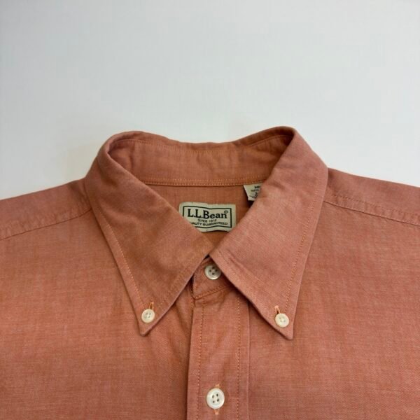 IMG_4051 Large L.L.Bean XL80 Casual Shirt Men's Size L Orange Short Sleeve Regular Button Down