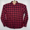 Uniqlo Flannel Buffalo Check Shirt Men's Size S Red Black Long Sleeve Regular Fit