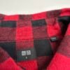 Uniqlo Flannel Buffalo Check Shirt Men's Size S Red Black Long Sleeve Regular Fit