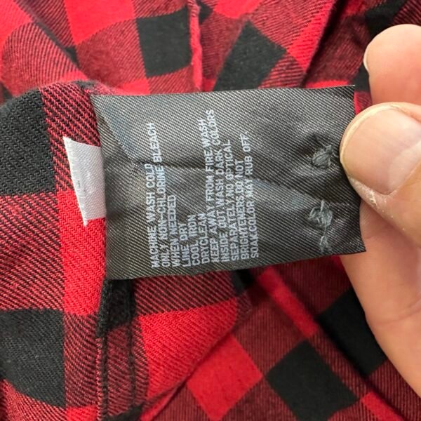 Uniqlo Flannel Buffalo Check Shirt Men's Size S Red Black Long Sleeve Regular Fit
