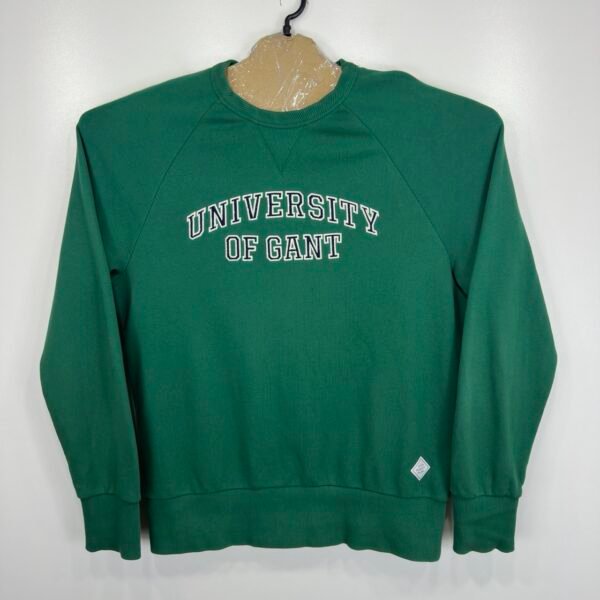 Gant Pullover Sweatshirt Men's Size L Green Crew Neck Embroidered Logo