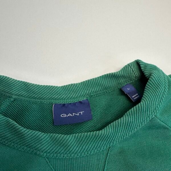 Gant Pullover Sweatshirt Men's Size L Green Crew Neck Embroidered Logo