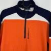 J.Lindeberg Kimball Blocked T-Neck Fieldsensor Mid Layer Mens Pullover Size L Orange Blue Golf Top