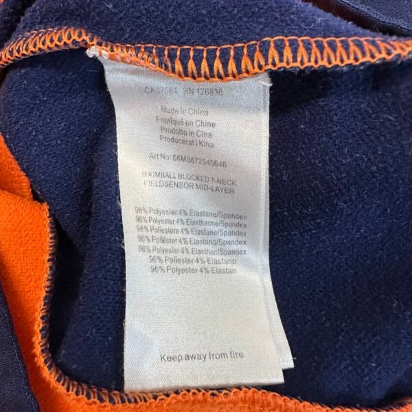 J.Lindeberg Kimball Blocked T-Neck Fieldsensor Mid Layer Mens Pullover Size L Orange Blue Golf Top