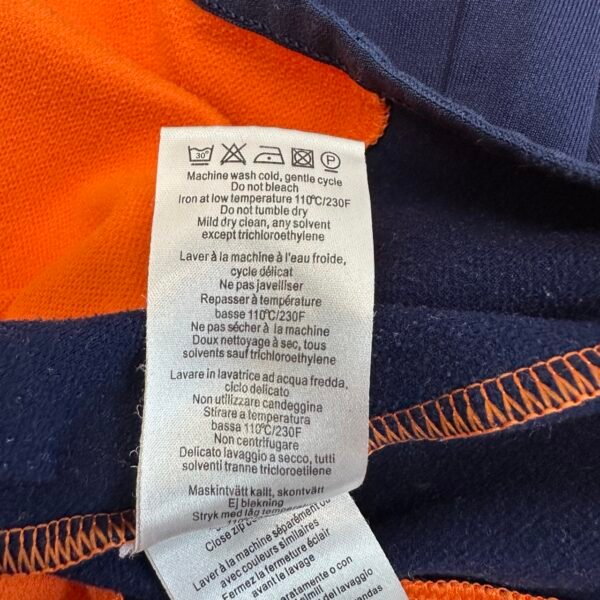 J.Lindeberg Kimball Blocked T-Neck Fieldsensor Mid Layer Mens Pullover Size L Orange Blue Golf Top