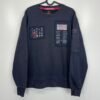 Alpha Industries Sweatshirt Men's Size M Blue Crew Neck Pullover Embroidered