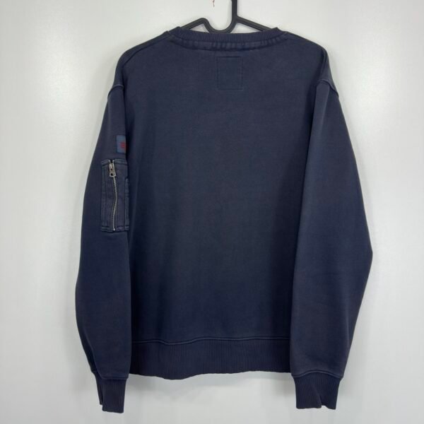 Alpha Industries Sweatshirt Men's Size M Blue Crew Neck Pullover Embroidered
