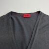 IMG_4117 Large Hugo Boss Sidorton cardigan Men's Sweater Size XL Grey V Neck Stretch Knit
