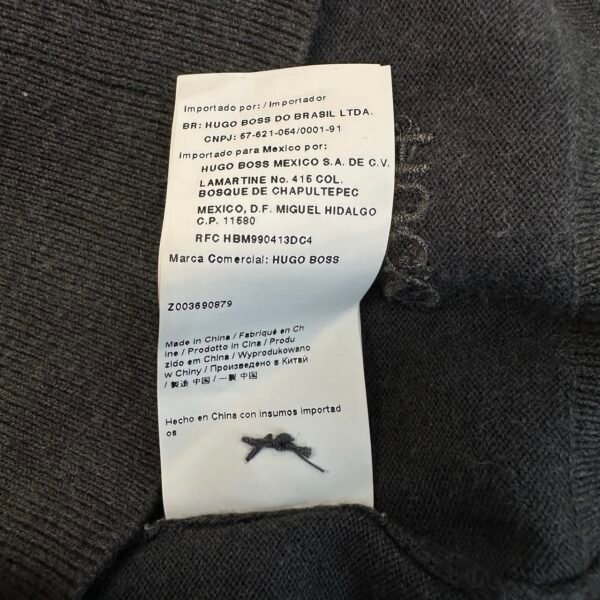 IMG_4123 Large Hugo Boss Sidorton cardigan Men's Sweater Size XL Grey V Neck Stretch Knit