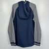 Vans Button Up Hoodie Men's Size S Blue Grey Pockets Retro Skater Raglan Hood
