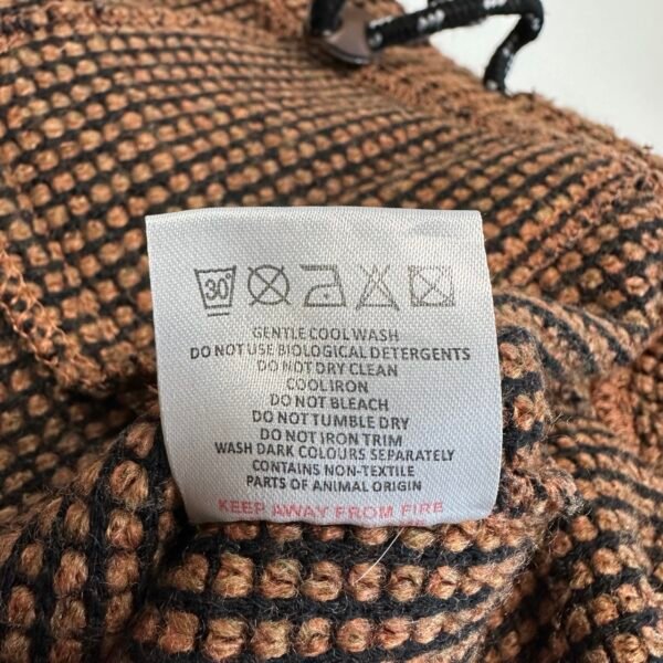 IMG_4145 Large Weird Fish Knit Sweater Men's Jumper Size S Brown Quarter Zip Pullover 15WM040