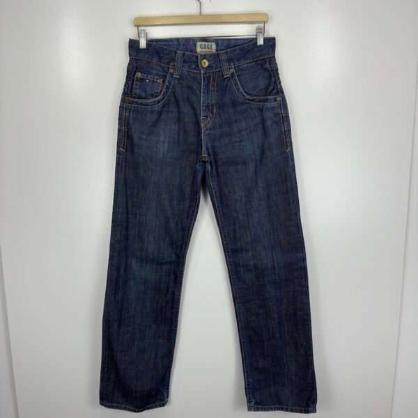 IMG_4146 Large Tommy Hilfiger Gage Raw Worn Jeans Men's W30 L32 Blue Denim Regular Bootcut Y2K
