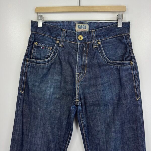 IMG_4147 Large Tommy Hilfiger Gage Raw Worn Jeans Men's W30 L32 Blue Denim Regular Bootcut Y2K