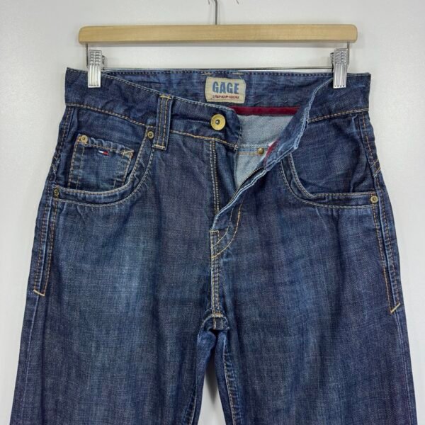 IMG_4148 Large Tommy Hilfiger Gage Raw Worn Jeans Men's W30 L32 Blue Denim Regular Bootcut Y2K
