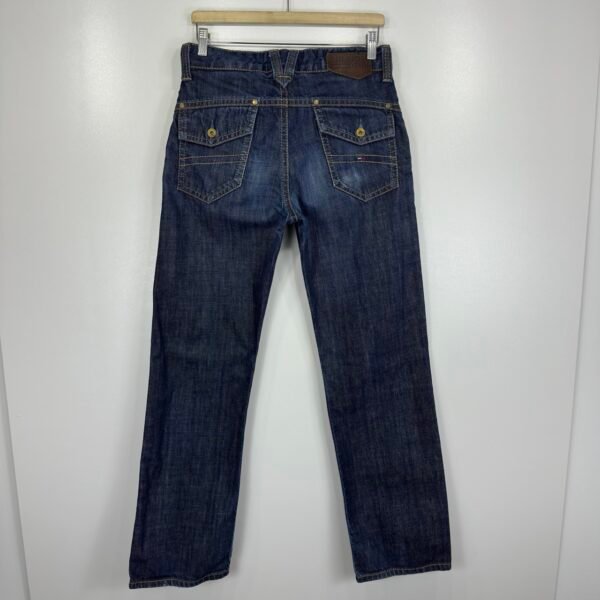 IMG_4150 Large Tommy Hilfiger Gage Raw Worn Jeans Men's W30 L32 Blue Denim Regular Bootcut Y2K