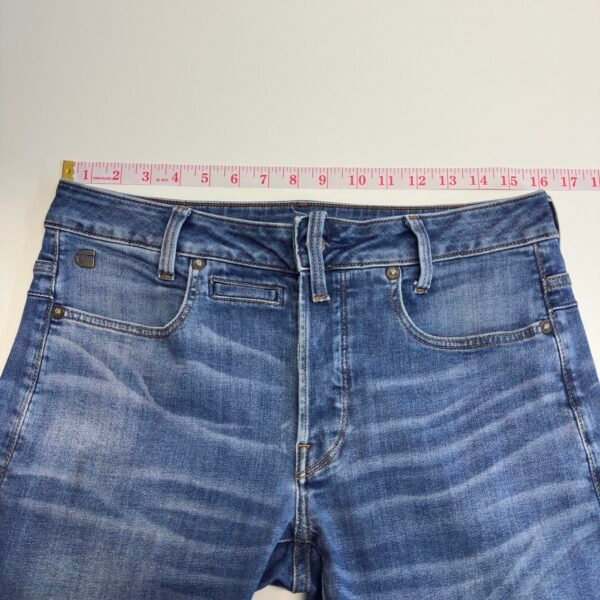 IMG_4164 Large G-Star D-Staq 5-Pocket Slim Jeans Men's W32 L34 Blue Stretch Denim Button Fly